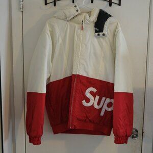 FW16 Supreme Sideline Logo Jacket Medium Red White
